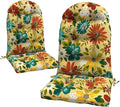 LVTXIII 2 Pack Outdoor Adirondack Chair Cushions, 44x19x4 Inch Water Repellent Patio Cushions for Rocking Chairs, Thick Tufted High Back Seat Cushion Set, Floral Multi