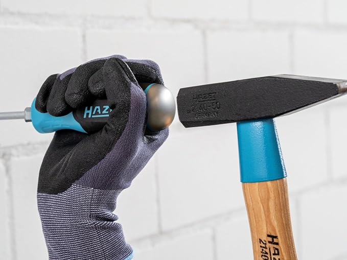 Hazet 811S/5 Slotted and Phillips Screwdriver Set with 3K Handles and Striking Caps, 5 Pieces