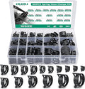 OURU 180PCS Spring Band Hose Clamps Assortment Kit, 6-25mm, 16 Sizes