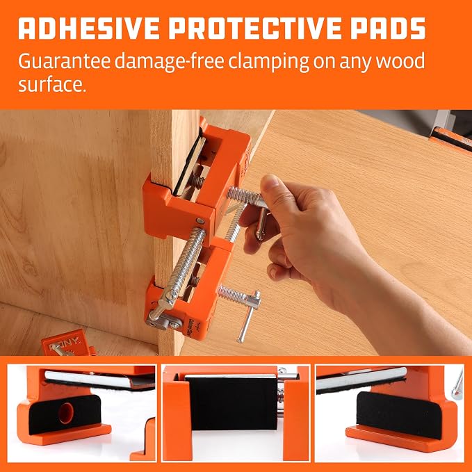 PONY 4-Pack Original Cabinet Clamps, 8510 Cabinet Claw, Face Frame Clamps for Installing Cabinets, 650 lbs Load Limited