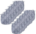 Lunarable Damask Chair Seating Cushion Set of 12, Medieval Repetitive Pattern with Flourish Ornaments, Anti-Slip Seat Padding for Kitchen & Patio, 16"x16", Purpleblue Ceil Blue