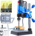 bellaDimora Mini Benchtop Drill Press — 1200W 6-Speed 2800rpm, 16-Piece Multi-Material Drill Bit Kit, 360° Rotation, 3.15 in Drilling Depth, Workshop Stand