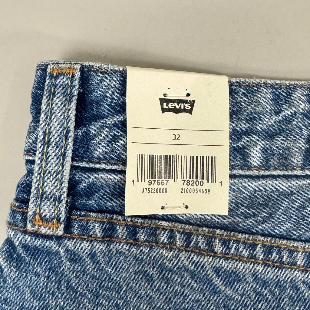 LEVIS Recrafted Icon Skirt Mid Rise Original Women's Sz 32 Novel Notion Med Wash