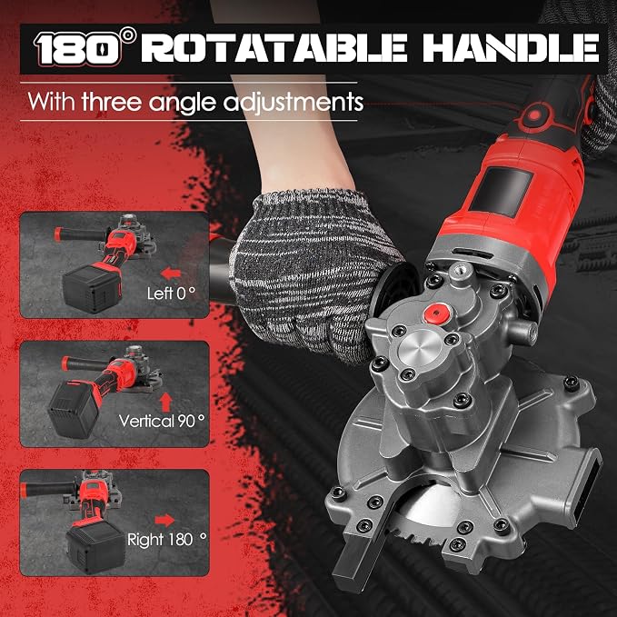 NEWTRY Cordless Rebar Cutter Cutting up to 3/2inch(4-40mm), Electric Rebar Cutter with 2 Batteries & Replacement Saw Blade, Electric Concrete Rebar Cutter Cutting Speed 4-5S (900W)