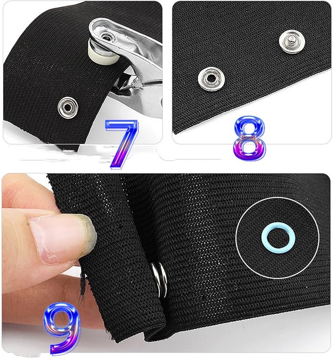 100 Sets Metal 9.5mmSnaps Buttons, Five Claw Buckle Installation Plier Tool Set, Seam Free Invisibility Snap Fastener Plier Tool, Metal Prong Snaps Buttons for Clothing Leather Crafting Sewing