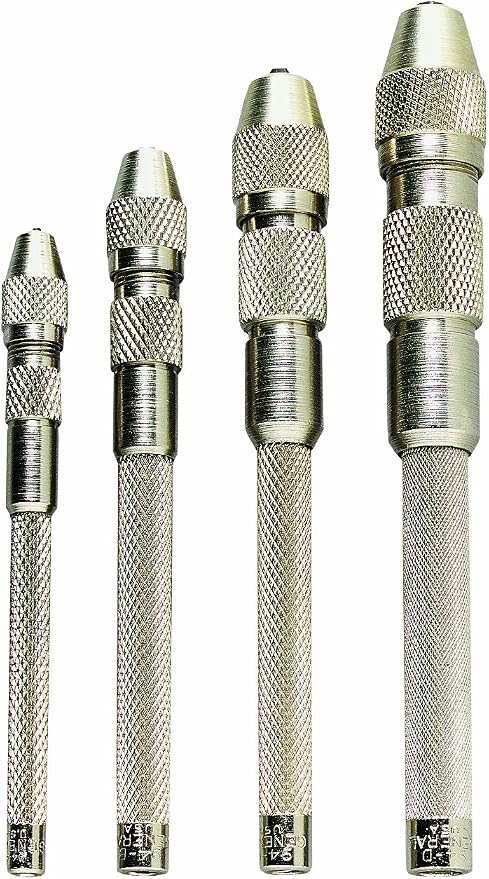 General Tools S94 Single End Pin Vise Set,Silver