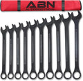 ABN Large Combination Wrench Set SAE 1-5/16 to 2in - Standard 10 Piece Jumbo Open End Wrench Set
