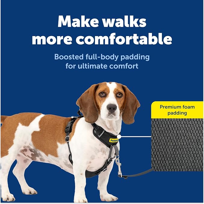PetSafe Easy Walk Comfort No Pull Dog Harness, Black, Small | Stops Pulling on First Use with Front Martingale Loop, Full-Body Padding, 5-Point Adjustable Fit