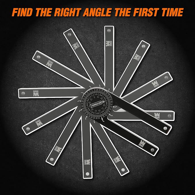 WEN Miter Saw Protractor, 7.25-Inch Aluminum Alloy with Laser-Engraved Scaled (ME175P)