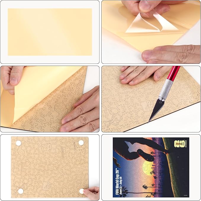 FIFA World Cup 2026 City Puzzle Los Angeles Poster - Wooden Puzzle for Adult, 200 Pieces Unique Shape Puzzle, 5MM Thick, Creative Collectible Gift for Fans, Officially Licensed Product, 9.3x11.8''