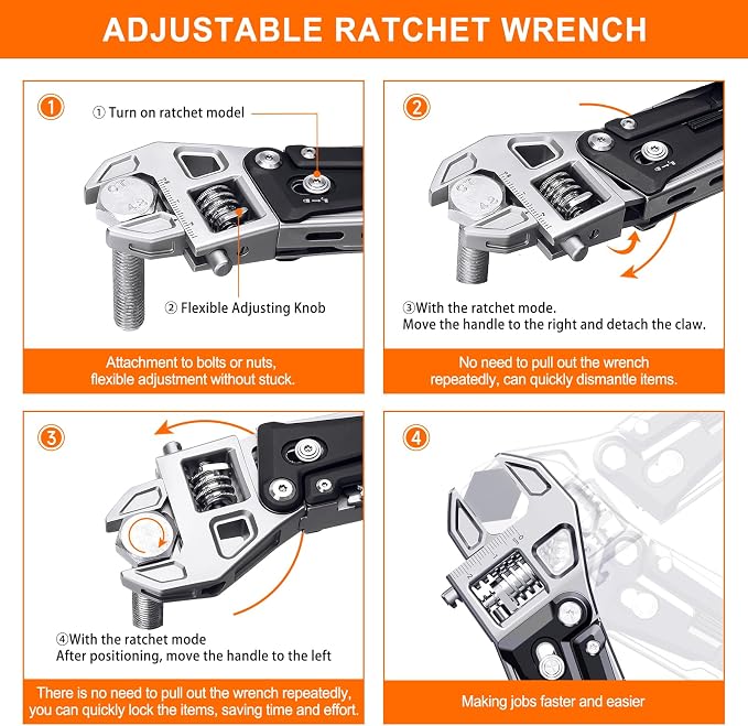 NexTool W4 Ratchet Wrench Multitool, 11-in-1 Folding Pliers Heavy-Duty | 8Cr14Mov Blade, Locking Saw, Hidden Bit Driver, Multitool Pliers, Adjustable Wrench for Camping, DIY, Professional Repairs