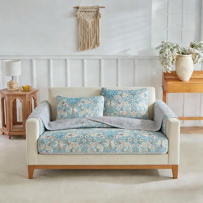 Quilts for Queen Bedding Set Teal Blue Bedspreads - Soft Lightweight Breathable Bedspread Comforter - Boho Cottagecore Flower Coverlet for All Season - 3 Pieces (New-Teal Blue, Queen)