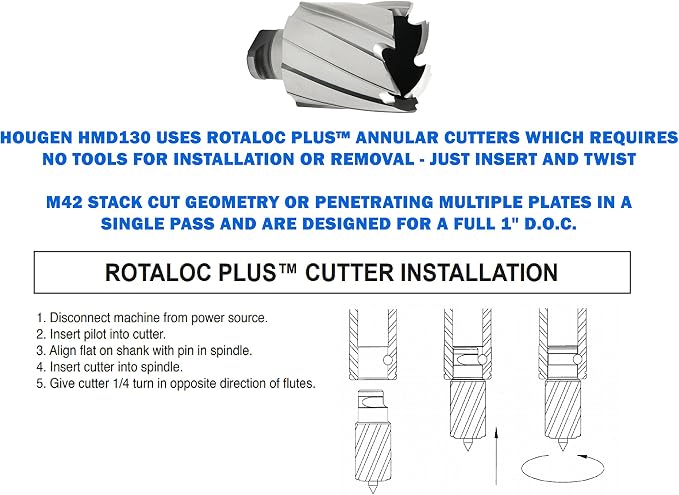 Hougen HMD130 Ultra Low Profile lightweight right angle drill with large capacity. Replaces HMD115 and HMD150
