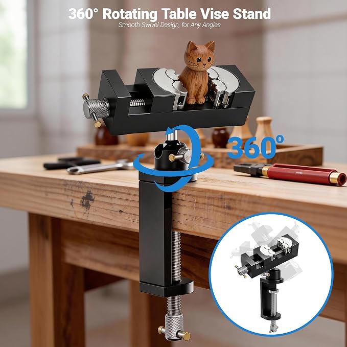 ARKNOAH Heavy Duty Vise Stand with 360-Degree Swivel Base
