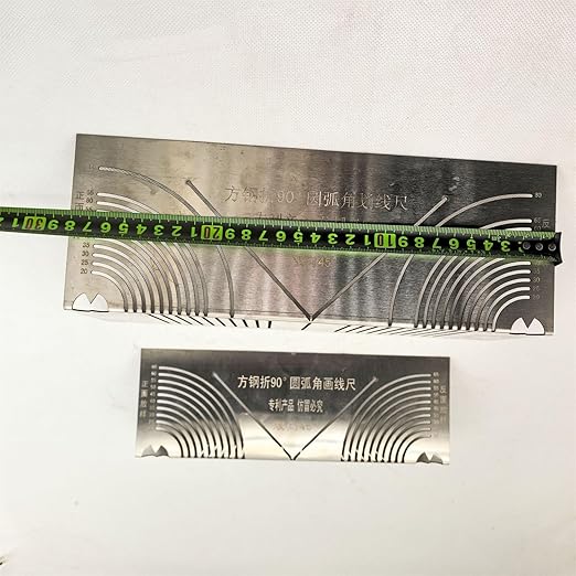Precisionflex Angle & Arc Marking Tool - Square Steel Pipe Bend Marking & Cutting Guide (Large)