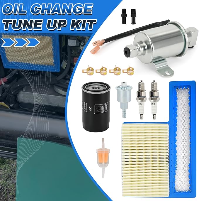 Oil Change Tune Up Kit Fit For Onan RV QG Generators 5500 7000, HGJAA HGJAB HGJAC, Includes 122-0836 Oil Filter, 140-3116 Air Filter, 149-2341-01 Fuel Filter, E11015 Fuel Pump, F5TC Spark Plug