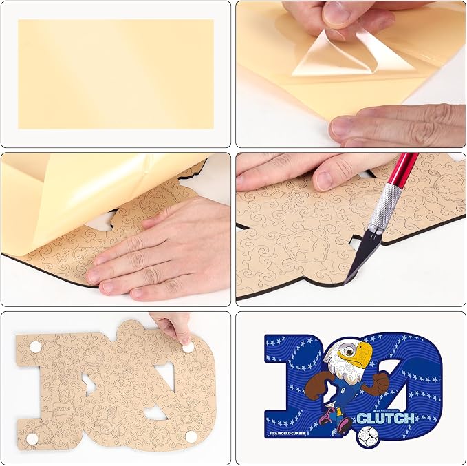 WOODLUX FIFA 2026 World Cup USA Mascot The Bald Eagle 150 Pieces Wooden Puzzles for Kids & Adults, Irregular Shape Jigsaw Puzzle, 5MM Thick, Officially Licensed Product