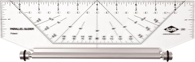 Alvin, 295M, Easy-To-Use Professional Parallel Glider Metric - 10 Inches