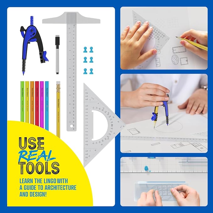 Dan&Darci Architecture Kit for Kids - 8 9 10 11 12 Year Old Girl Gifts - Boys Toys Age 8-10 - STEM Toys for Ages 8-13 - 12 Year Old Boy Birthday Gift for Girls - Architect Home Model Kit