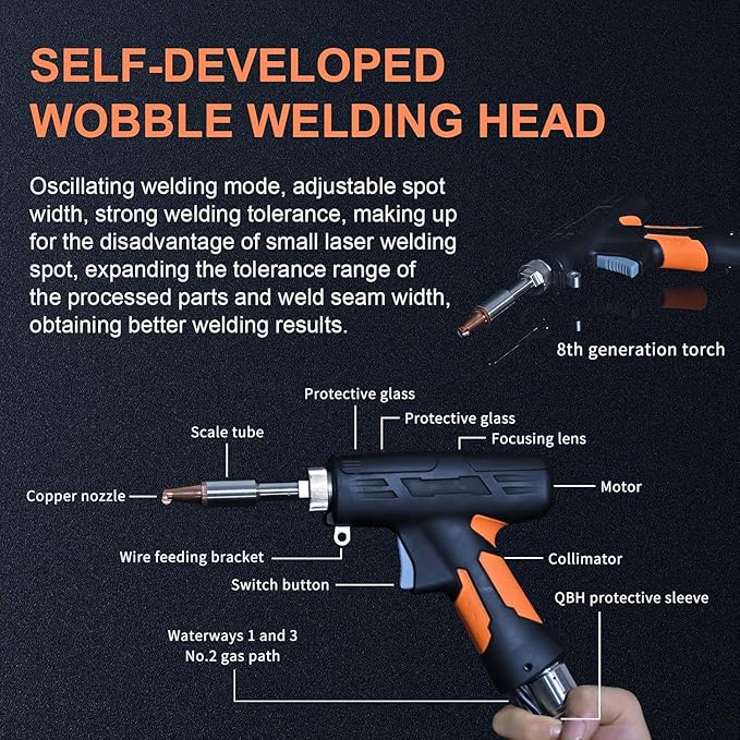 T700 3-in-1 Laser Welding Machine, Air-Cooled Portable Laser Welder, Laser Welding Cutting Cleaning Machine, Handheld Laser Welding For Stainless Steel Aluminum Carbon Steel-US Inventory