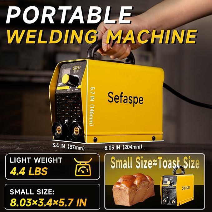 110V Smart Welder with Digital Display, 120A Portable Welding Machine, IGBT Inverter Stick Welder with Synergic Control & Full Kit