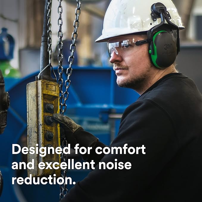 3M PELTOR Hearing Protection Earmuffs, X4 Series Noise Protection, Construction, Manufacturing, Assembly, Sanding