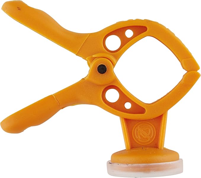 wolfcraft microfix XS Mini Spring Clamp with Magnet I 3010000 I The spring clamp with magnet clings to all magnetic surfaces and can also be used for heavy or bulky jobs involving oddly-shaped things.