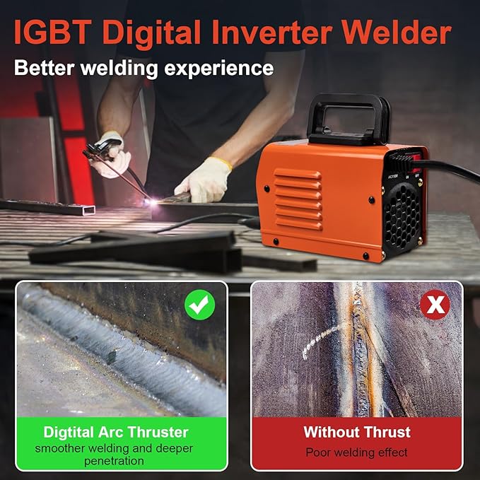 Siasky Mini Welding Machine, Upgraded Welder Machine 110V, Portable Stick Welder MMA-250A, IGBT Inverter Welder with Hot Start, Arc Force, Anti-Stick (20 welding rods)