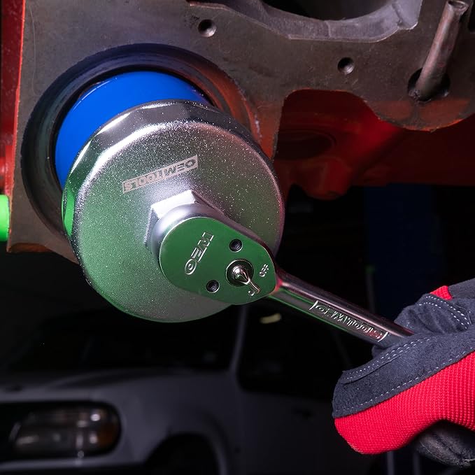 OEMTOOLS 87136 88.8MM 15 Flute Oil Filter Cap Wrench, Filter Puller for Hyundia and Kia Vehicles, 3/8 Inch Ratchet, 27MM socket, or 1/16 Inch Socket