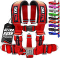1 pc Red 5 Point Harness for Bucket Seat, Latch Release, 9 Color Options, Racing Harness 5 point, Race Car, UTV, RZR [6009A5]