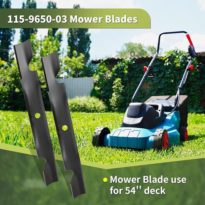 Keycci 115-2454-03 Lawn Mower Blades Compatible with T oro Time Cutter SS5425 54 Inch Deck, High Lift Blades Replace for 115-4999 115-4999-03 115-9650-03, 3 Pack (115-9650-03 Blades)