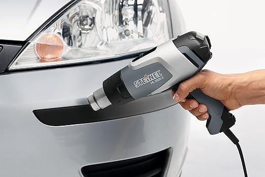 Steinel - 110025597 HL 2020 E Professional Heat Gun, LCD-Display, 1600 W, hot air Gun for Welding tarpaulins, Window tinting, Variable Temperature and Airflow, fits 1.34" Standard nozzles