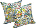 LVTXIII Outdoor Pillows 20x20 Inch, 2 Pack Large Decorative Square Throw Pillows with Inserts for Couch, Bed, Floor Seating, Patio Furniture, Paradise Paisley