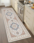 Color&Geometry Anti Fatigue Kitchen Floor Mats, Cushioned Boho Rugs,Waterproof Non Slip Kitchen Runner for Sink, Standing Mats for Office,24"x59",Oatmeal