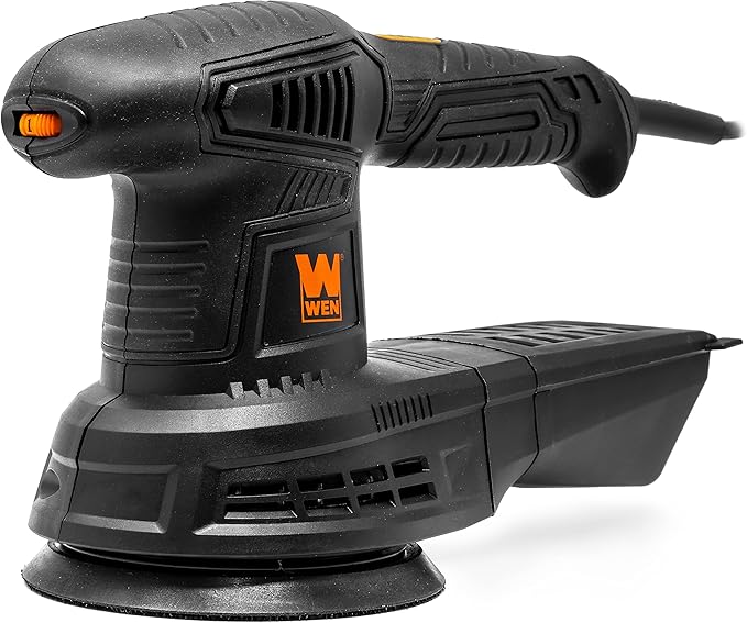 WEN 6305 3.7-Amp 5-Inch Variable Speed Random Orbit Rotary Sander, Black