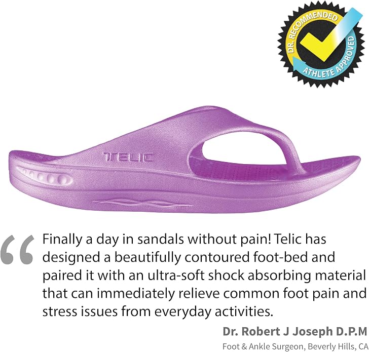 Telic Unisex Adult Energy Flip Flop Arch Support Cushioned Sandals