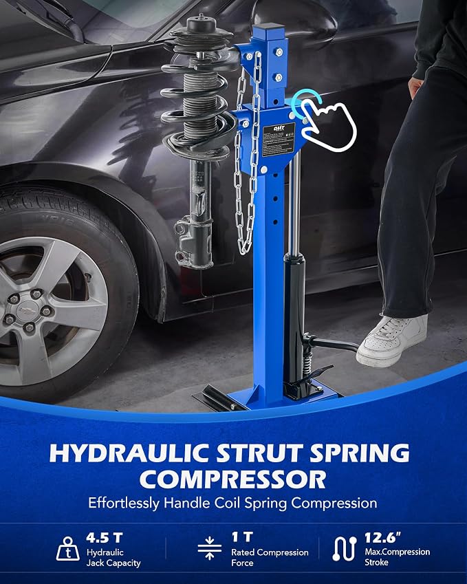 OMT Hydraulic Strut Spring Compressor with 1 Ton Rated Compression Force