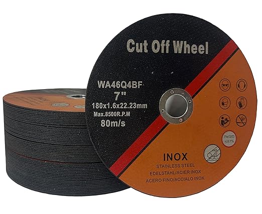50 PCS Cut Off Wheel 7 Inch 7" x.063 x7/8" Cutting Disc for Angle Grinder Ultra Thin Metal & Stainless Steel (7 inch, 50)