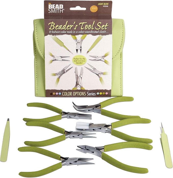 The Beadsmith Fashion Color Pliers, Jewelry Making Supply Set of 8