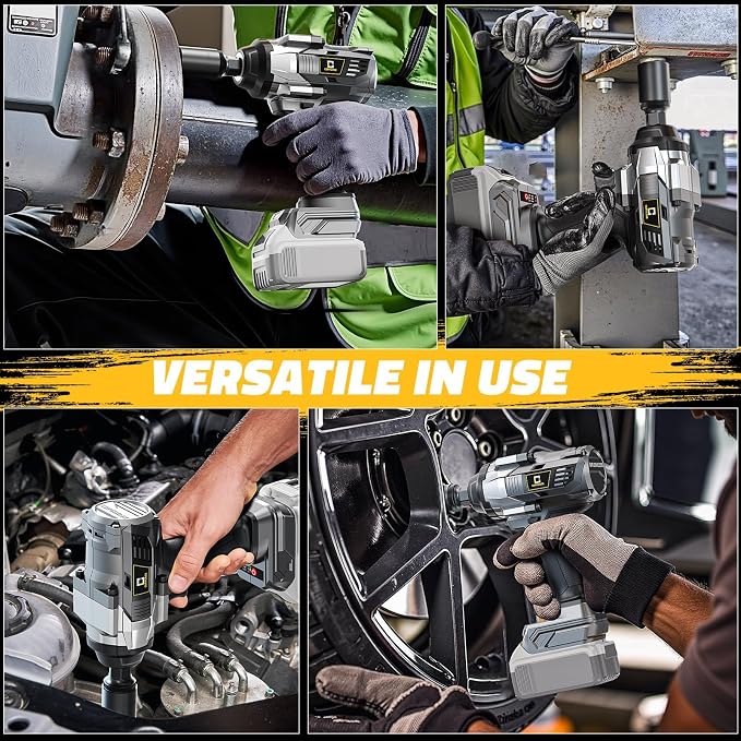 Cordless Impact Wrench 1000FT-LBS Compatible with Dewalt Battery, 1/2 inch Brushless Electric 1360N.m Impact Gun Includes LED Work Light, High Torque Impact Driver, Bare Tool Only