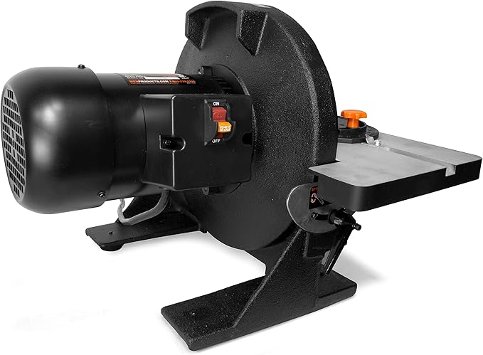 WEN 65812 12-Inch Benchtop Disc Sander with Miter Gauge and Dust Collection System