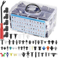 1501Pcs Universal Auto Body Fastener Kit - 54 Sizes Black Nylon Push Pin Rivets. 3-Layer Organizer Box with Trim Removal Tool for Toyota Ford GM Bumper Fender (1501Pcs)