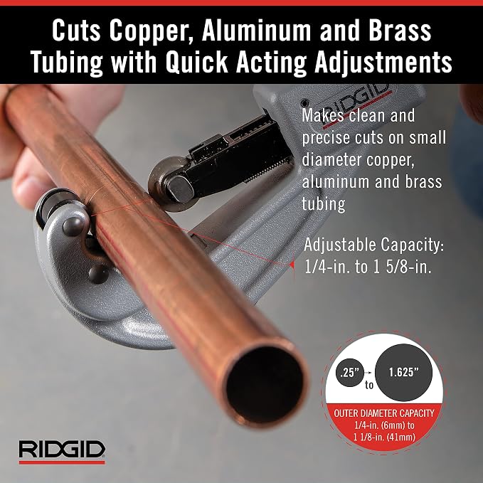 Ridgid 151 1/4" to 1-5/8" Quick Acting Tubing Cutter, Small
