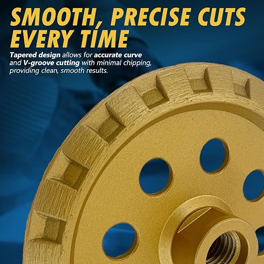 4.5" Crack Chaser Blade for Cured Concrete, Asphalt Repair or Joint Widen, Turbo Rim, 0.410" Width, 5/8"-11 Arbor