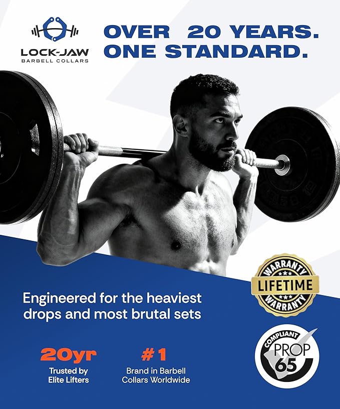 Lock-Jaw OLY 2 Barbell Collars & Clamps, 2"/50mm Olympic Bars