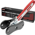 Vehiclex Brake Caliper Compression Tool – Heavy Duty Brake Pad Spreader Tool with Ratcheting Handle & Rib-Reinforced Plates – Caliper Piston Compressor Tool for Cars, SUVs, and Light Trucks