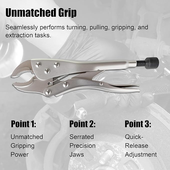 SGT Locking Pliers Slide Hammer Set,9.8 in Locking Pliers 2 lb Slide Hammer with Quick Release Swivel Connector,Vise Grip Slide Hammer kit for Nail Bolt Pin Seal CV Axle Removal