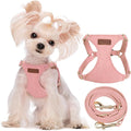 Puppytie XS Dog Harness and Leash Set, Pink, XS (4.5-11 lbs) | Extra Small Dog Harness, Puppy Harness and Leash, Soft Lightweight and Adjustable, Small Dog Harness for Daily Walks