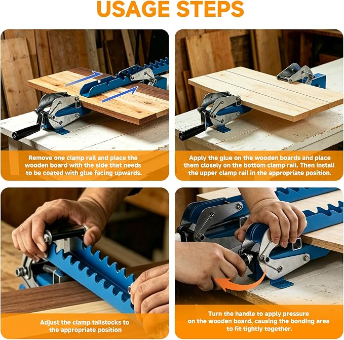 Upgraded 19 In Panel Clamps 2 Pack, 4 Way pressure steel parallel clamps