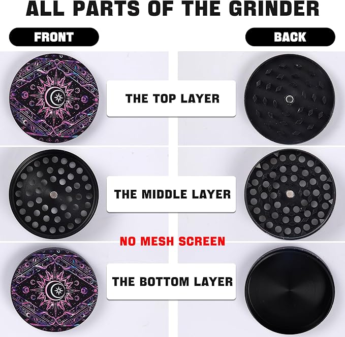Grinder Manual Grinder for Kitchen (Purple)